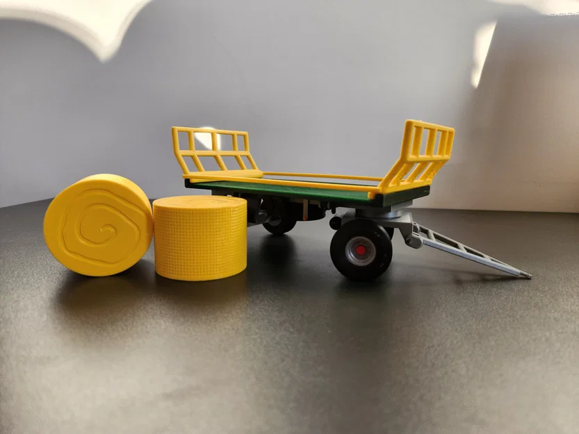 Mô hình xe moóc 9 tấn chở kiện rơm tròn (vlek 9t) - Image 6