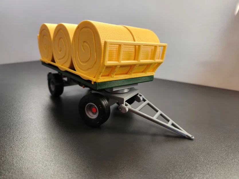 Mô hình xe moóc 9 tấn chở kiện rơm tròn (vlek 9t) - Image 7