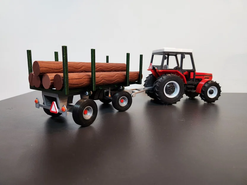 Mô hình rơ-moóc chở gỗ 9 tấn cho xe kéo nông nghiệp - Image 3