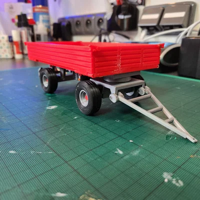 Mô hình rơ-moóc nông nghiệp (trailer) 3D cho xe máy cày