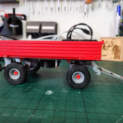 Mô hình rơ-moóc nông nghiệp (trailer) 3D cho xe máy cày