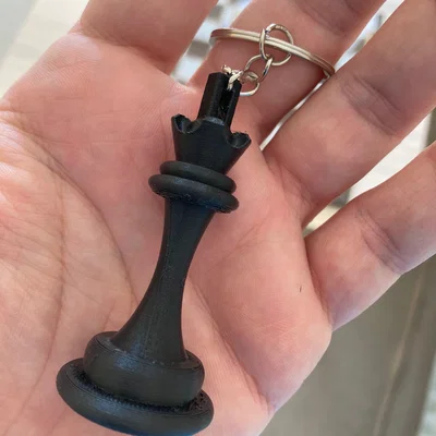 Móc khóa hình quân Hậu (Chess queen) in 3D độc đáo cho tín đồ cờ vua