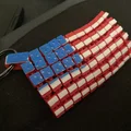 Móc khóa cờ Mỹ linh hoạt (Articulated American Flag Keychain) 3D - Thumbnail 1