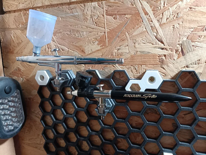 Giá treo súng Airbrush cho Honeycomb Storage Wall (Thiết kế in 3D) - Image 1