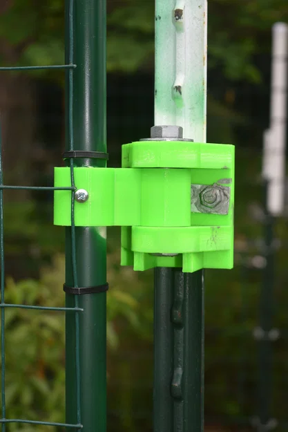 Ngàm đỡ bản lề & bản lề cho T-Post (ống 3/4") - Image 1