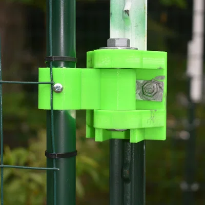 Ngàm đỡ bản lề & bản lề cho T-Post (ống 3/4")