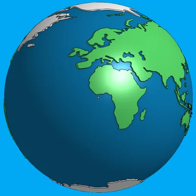 Mô hình quả địa cầu 3D trang trí (Globe) chi tiết