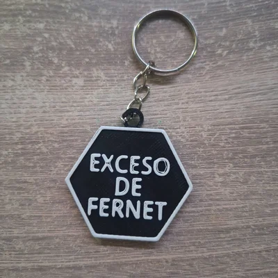 Móc khóa 3D Exceso de Fernet độc đáo và sáng tạo