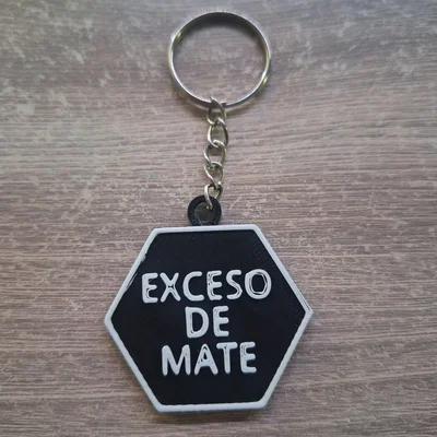 Móc khóa in 3D Exceso de Mate cá tính, dễ in