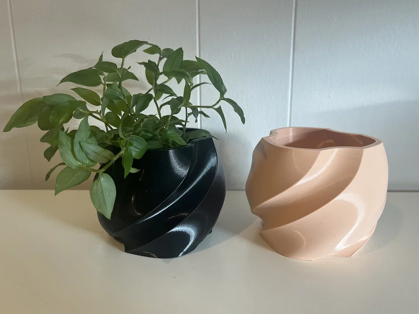 Mẫu chậu trồng cây 3D thiết kế hình học uốn lượn độc đáo - Image 1