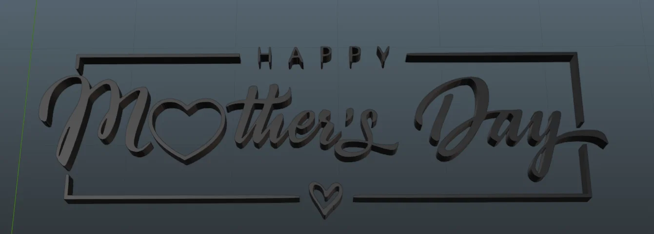 Mẫu in 3D bảng Happy Mother's Day trang trí quà tặng ý nghĩa - Image 1