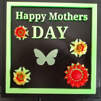 Khung tranh 3D Happy Mothers Day - Món quà ý nghĩa tặng Mẹ