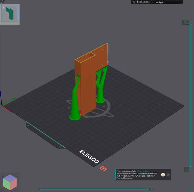 Ngàm gắn Anker USB Hub cho Elegoo Neptune 4 - Image 3