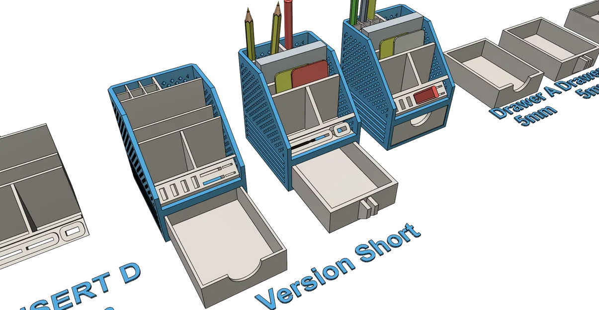 Organizer bàn làm việc: kệ bút dễ in, không support, đã test (có/không ngăn kéo) - Image 14
