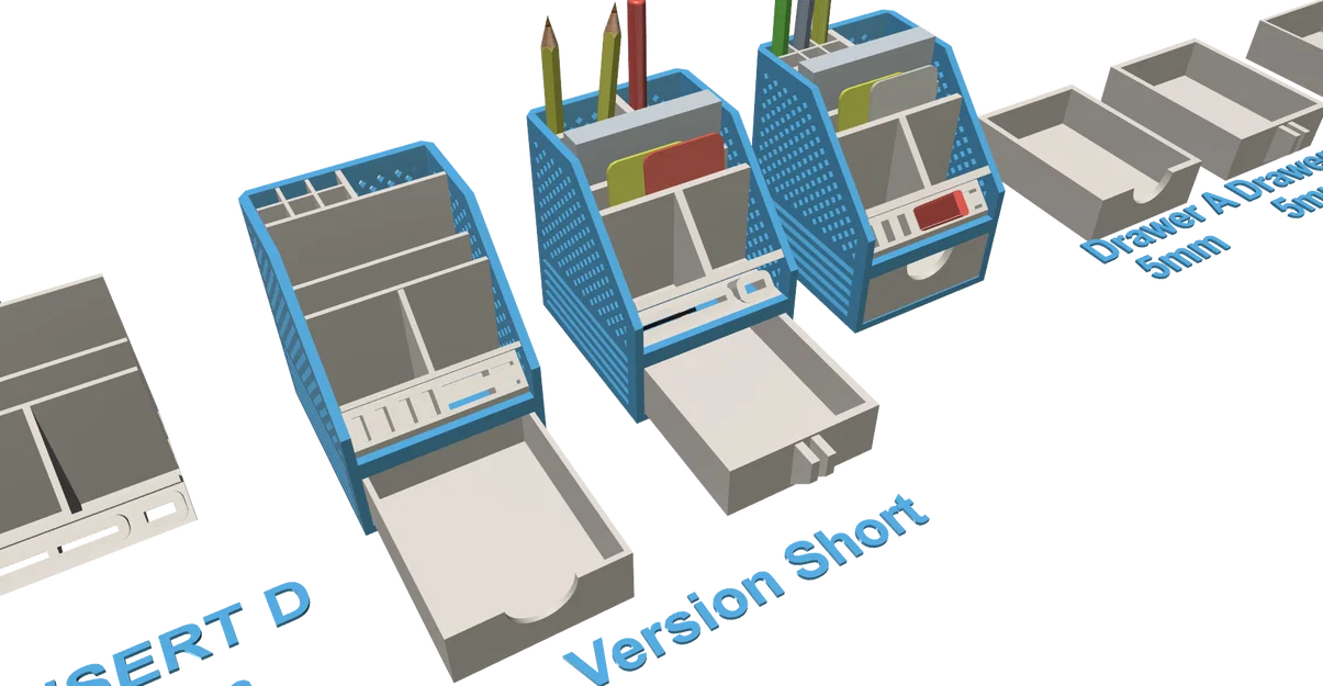 Organizer bàn làm việc: kệ bút dễ in, không support, đã test (có/không ngăn kéo) - Image 15