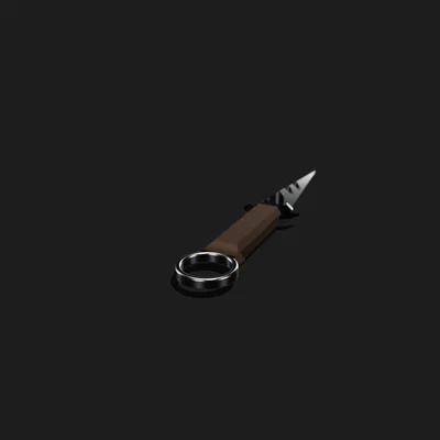 Mô hình dao ném (Throwing Knife) phong cách trung cổ in 3D đẹp mắt
