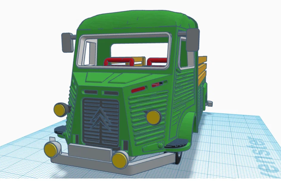 Mô hình in 3D xe tải cổ Citroen Type H 1952 (Tỷ lệ 1:34) - Image 4