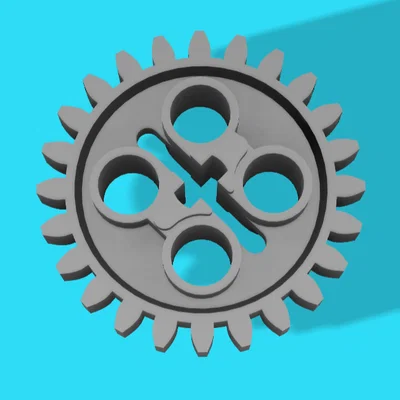 Bánh răng 24 răng tương thích LEGO Technic cho mô hình in 3D