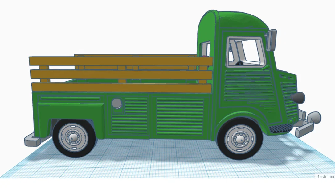 Mô hình in 3D xe tải cổ Citroen Type H 1952 (Tỷ lệ 1:34) - Image 8