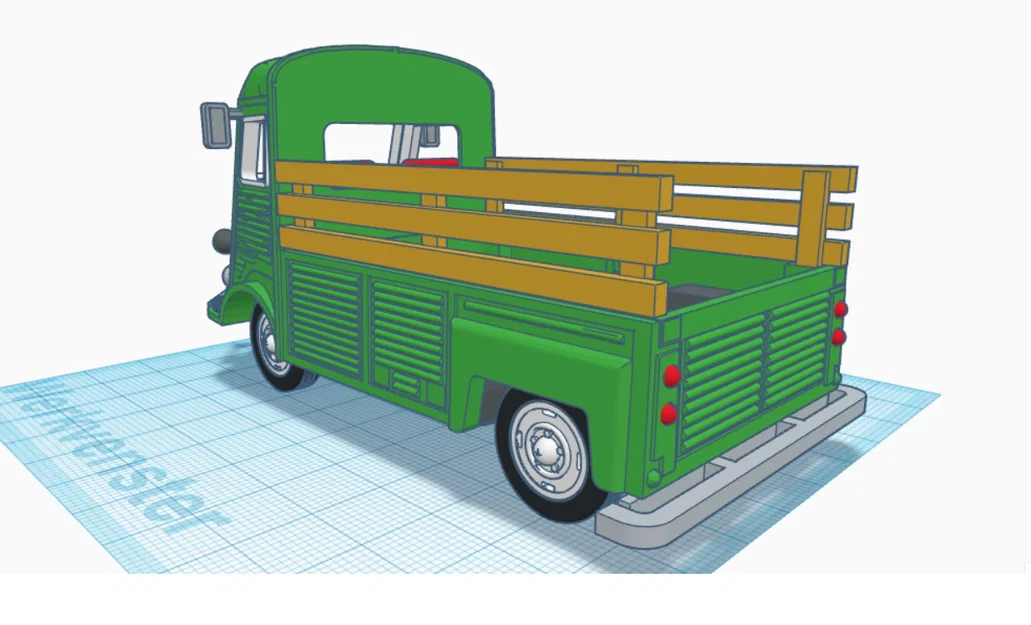 Mô hình in 3D xe tải cổ Citroen Type H 1952 (Tỷ lệ 1:34) - Image 10