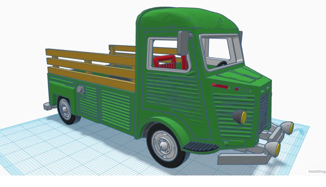 Mô hình in 3D xe tải cổ Citroen Type H 1952 (Tỷ lệ 1:34) - Image 16