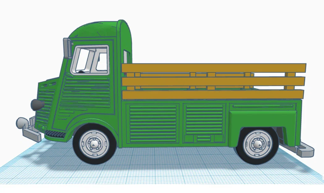 Mô hình in 3D xe tải cổ Citroen Type H 1952 (Tỷ lệ 1:34) - Image 18