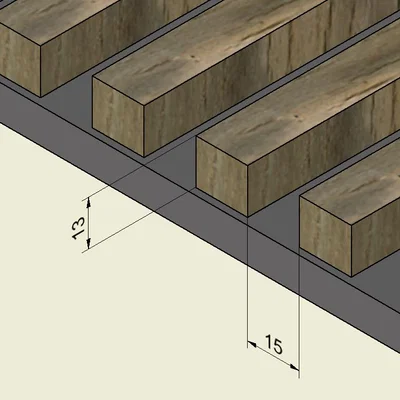 Giá treo panel tiêu âm Bauhaus (13t, 15b) – Bauhaus Akustik Wandpaneele Halter