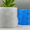 Chậu Cây Họa Tiết Sóng Seigaiha - Planter Vase Mode - Thumbnail 1