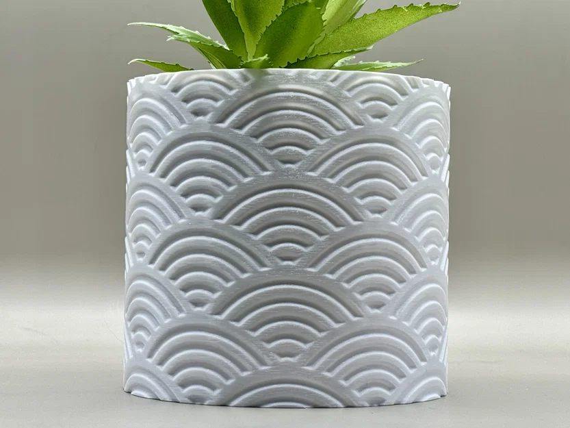 Chậu Cây Họa Tiết Sóng Seigaiha - Planter Vase Mode - Image 2