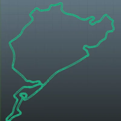 Mô hình đường đua Nürburgring (Nordschleife) in 3D đẹp mắt