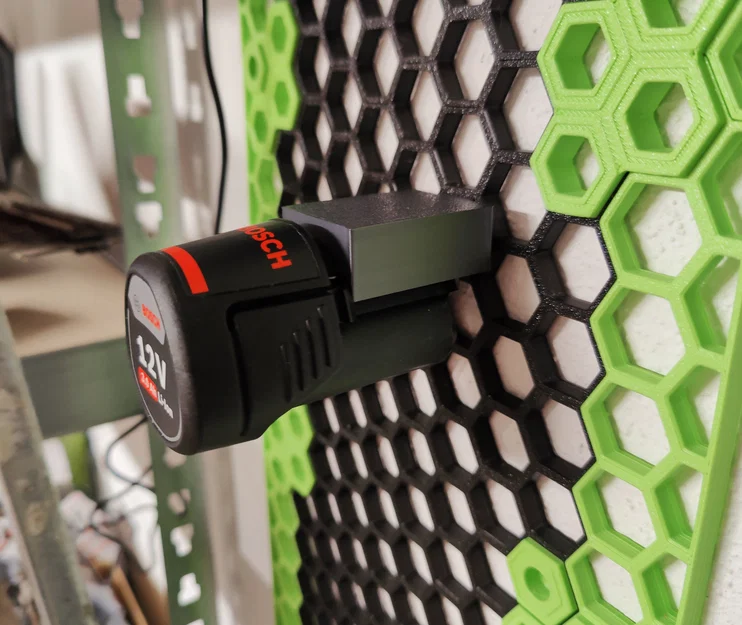 HSW Bosch 12V Akku Halter (Giá đỡ pin Bosch 12V cho Honeycomb Storage Wall) - Image 1