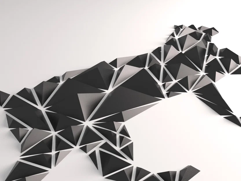 Tranh treo tường mèo hình học (Geometric Cat wall art) - Image 2