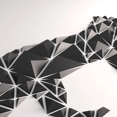 Tranh treo tường mèo hình học (Geometric Cat wall art)