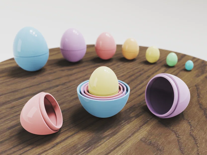 Búp bê lồng nhau hình trứng Phục Sinh (Easter eggs nesting doll) - Image 1