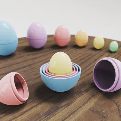Búp bê lồng nhau hình trứng Phục Sinh (Easter eggs nesting doll)