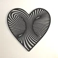 Mẫu in 3D Infinite Love Heart trang trí tường hoặc làm đế lót ly - Thumbnail 1