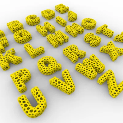 Bộ Chữ Cái Voronoi (A–Z) - Voronoi Alphabet Letters