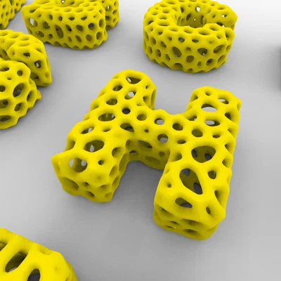 Bộ Chữ Cái Voronoi (A–Z) - Voronoi Alphabet Letters