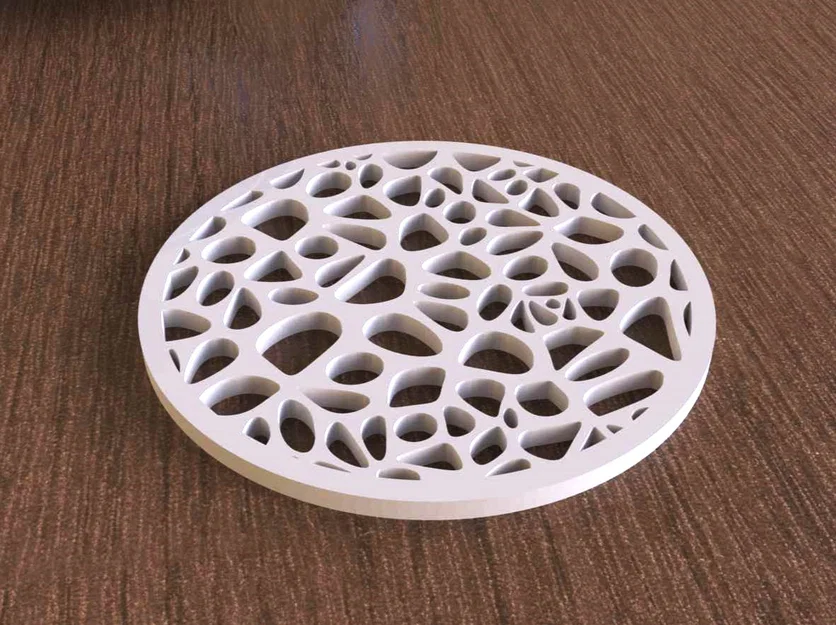 Miếng lót ly Voronoi (Voronoi Drink Coaster) in 3D trang trí hiện đại - Image 1