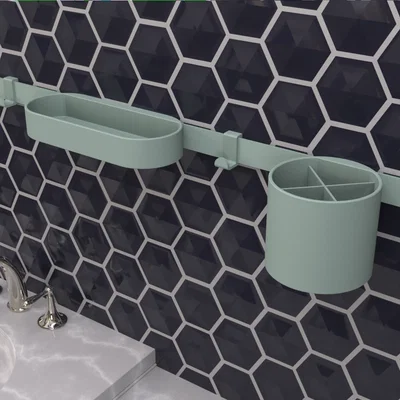 Kệ Tổ Chức Phòng Tắm Modular Gắn Tường
