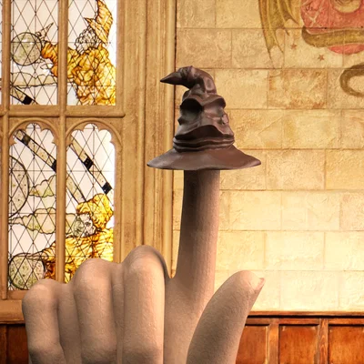 Mô hình Mũ Phân Loại (Sorting Hat) đeo ngón tay - Harry Potter