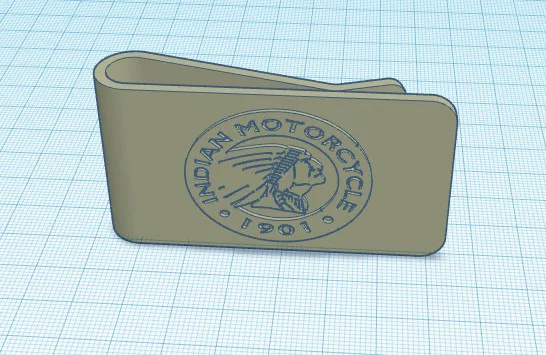 Kẹp tiền xe mô tô Indian (Indian motorcycle money clip) - Image 1