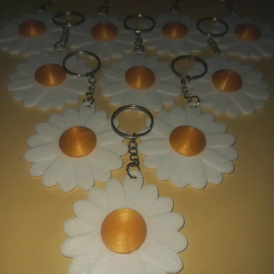 Llavero margarita (Móc khóa hoa cúc)