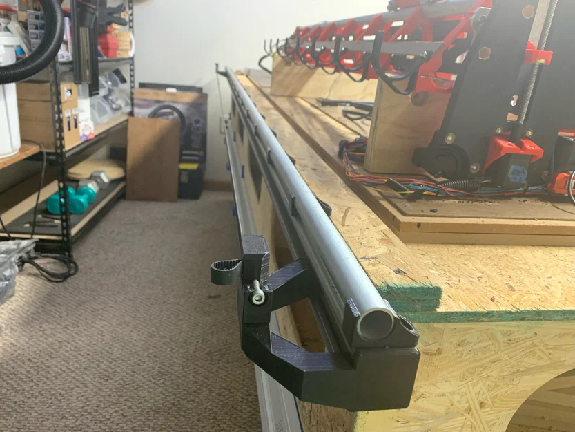 LowRider 3 CNC: Table extenders dùng metal struts + hỗ trợ endstop/tensioner v1.1 - Image 1