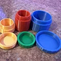 Hộp tròn có nắp vặn ren (Round Containers with screw-on lid) - Thumbnail 1