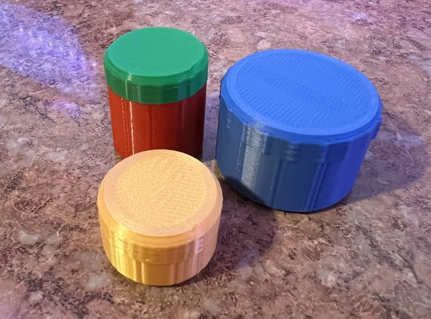 Hộp tròn có nắp vặn ren (Round Containers with screw-on lid) - Image 2