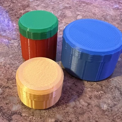 Hộp tròn có nắp vặn ren (Round Containers with screw-on lid)