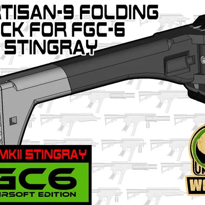FGC-6 MKII Stingray: báng gập Partisan 9 & bản AR buffer tube