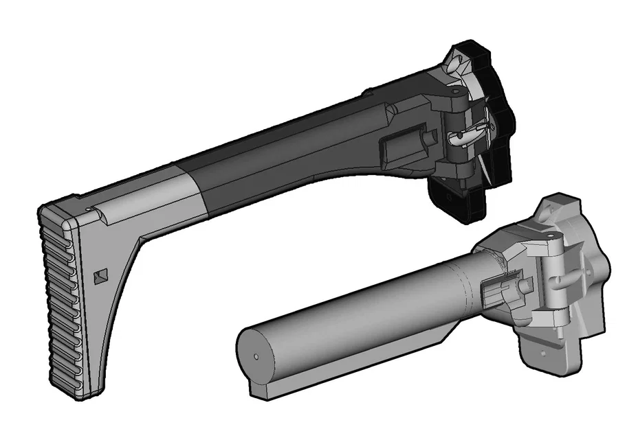 FGC-6 MKII Stingray: báng gập Partisan 9 & bản AR buffer tube - Image 2