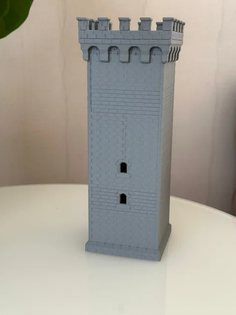 Mô hình tháp lâu đài cổ điển (Castle Tower) dễ in 3D - Image 2